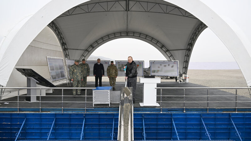 İlham Əliyev Ağdərə rayonunda Xüsusi Əməliyyat Mərkəzinin təməlini qoydu