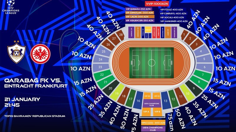 "Qarabağ" - "Ayntraxt Frankfurt" oyununun biletləri sabah satışa çıxarılacaq