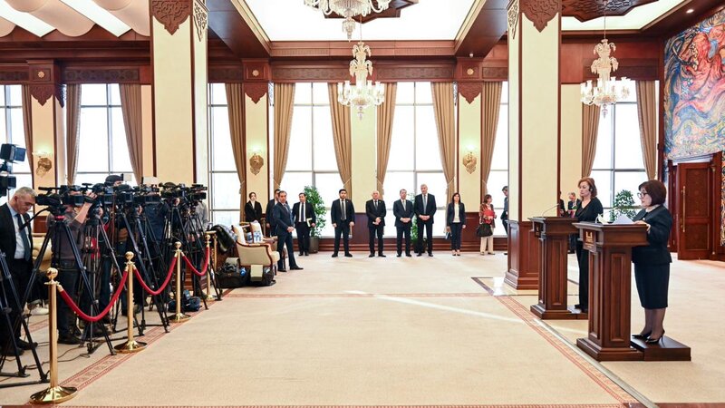 Azərbaycan və İspaniya parlament sədrlərinin birgə mətbuat konfransı keçirilir