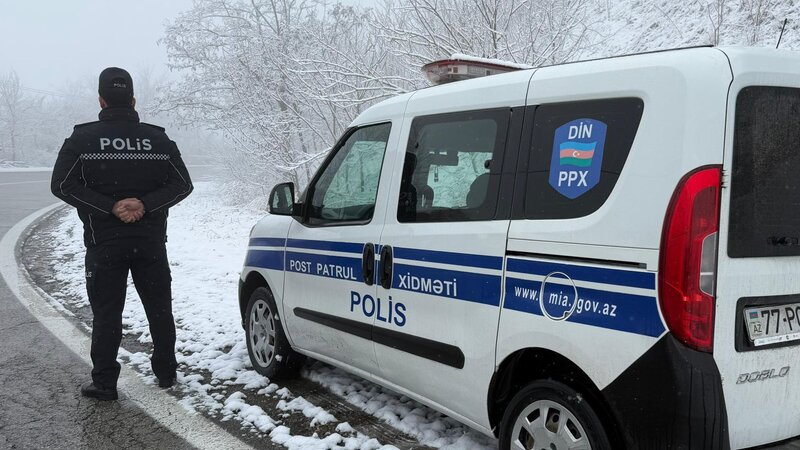 Qarlı hava şəraiti ilə əlaqədar polis gücləndirilmiş iş rejiminə keçdi -