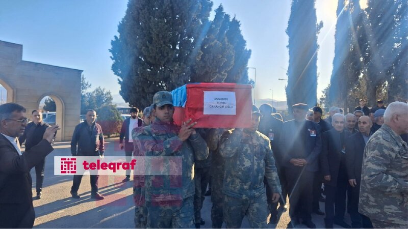 Gəncədə itkin düşmüş şəhidlə vida mərasimi keçirilir