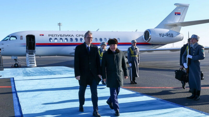 Serbiya Prezidenti Qazaxıstanda rəsmi səfərdədir