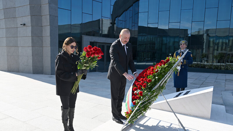 Prezident İlham Əliyev Xocalı Soyqırımı Memorialının açılışında iştirak edib -