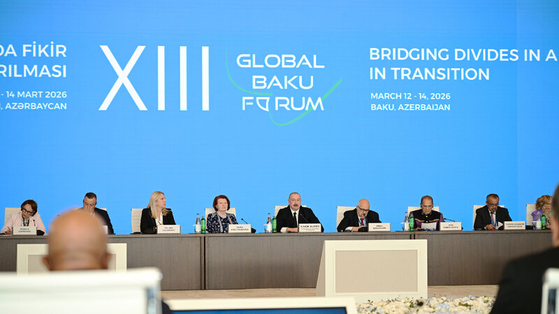 Prezident XIII Qlobal Bakı Forumundakı çıxışında dünyada neftin qiymətindəki artıma toxunub