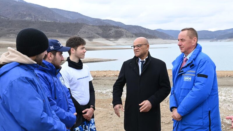 Beynəlxalq kanoe federasiyalarının prezidentləri Sərsəng su anbarına baxış keçiriblər