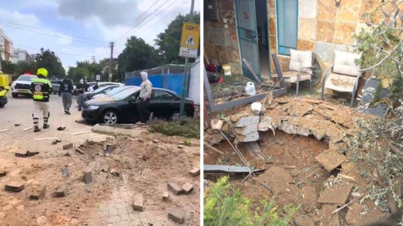 İranın raket zərbələri nəticəsində Təl-Əvivdə binalar dağıldı -