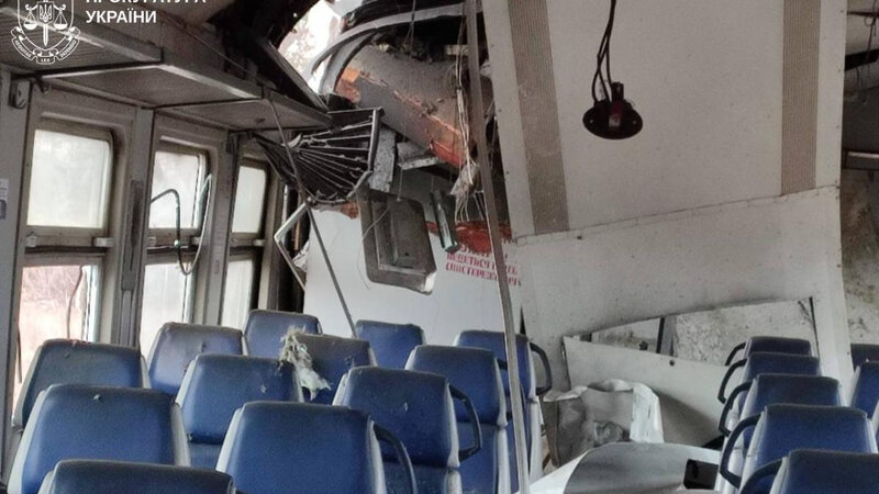 Rusiya ordusu Xarkovda qatarı PUA ilə vurdu