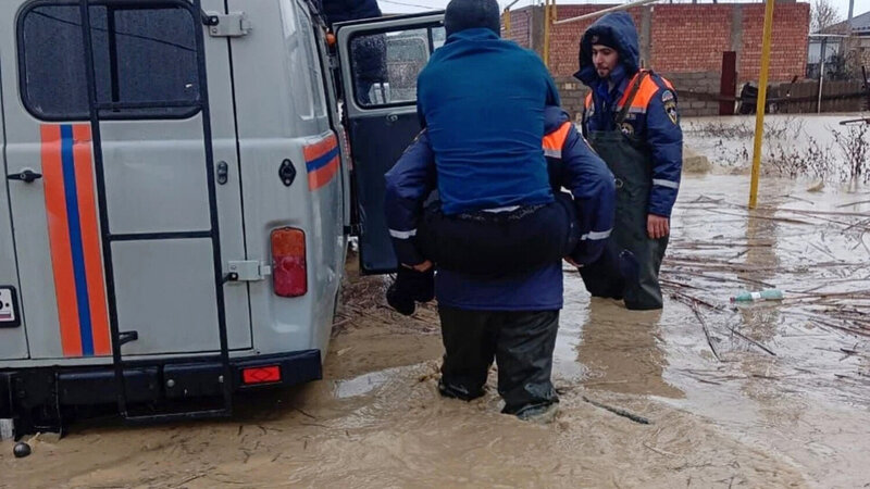 Dağıstanın Xasavyurt rayonundakı xəstəxana su altında qalıb