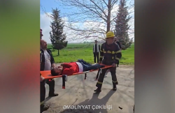 Avtomobildə sıxılı vəziyyətdə qalan şəxs xilas edildi -