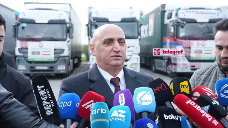 Azərbaycandan İrana 200 tonluq qida və tibbi ləvazimatlar göndərildi