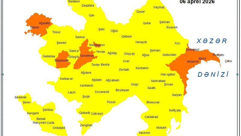 Küləkli hava şəraiti ilə bağlı sarı və narıncı xəbərdarlıq verildi
