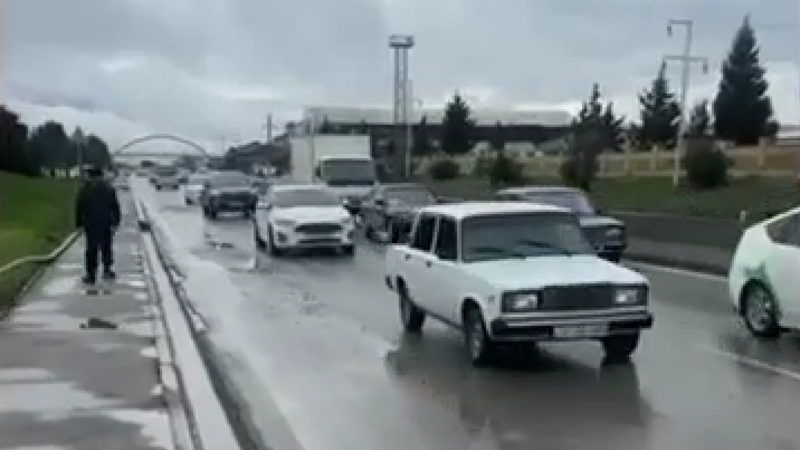 Sulutəpə - Hökməli yolunda yağışın fəsadları aradan qaldırıldı -