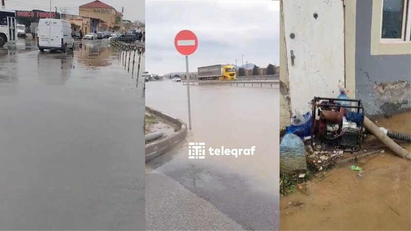 Bakının müxtəlif ərazilərində yağış sularının kənarlaşdırılması işləri davam etdirilir -