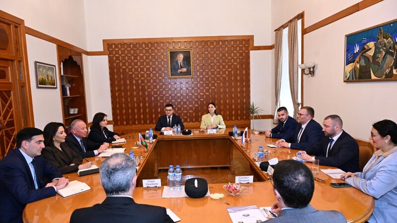 Konstitusiya Məhkəməsində Robert Dobrovodskinin başçılıq etdiyi heyət ilə görüş keçirildi