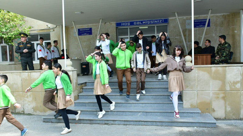 FHN-in Sumqayıt Regional Mərkəzi nümunəvi mülki müdafiə məşqi keçirdi