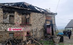 Tovuzda ikimərtəbəli ev yanıb, bir nəfər xilas edilib