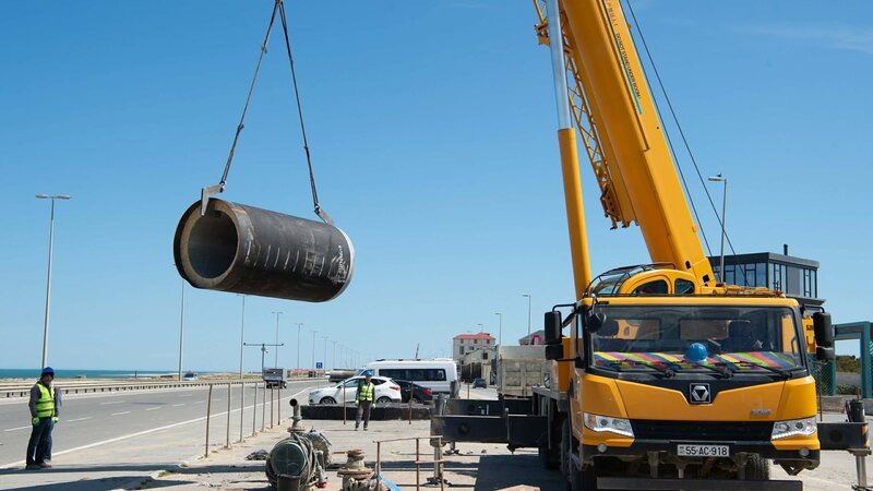 Pirşağı hövzəsi üzrə kanalizasiya kollektorları və tullantı sutəmizləyici qurğu tikilir -