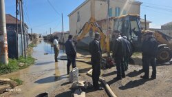 Abşeronda yağışın fəsadları aradan qaldırılır