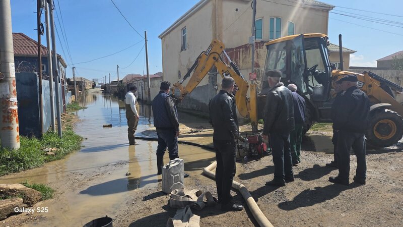 Abşeronda yağışın fəsadları aradan qaldırılır