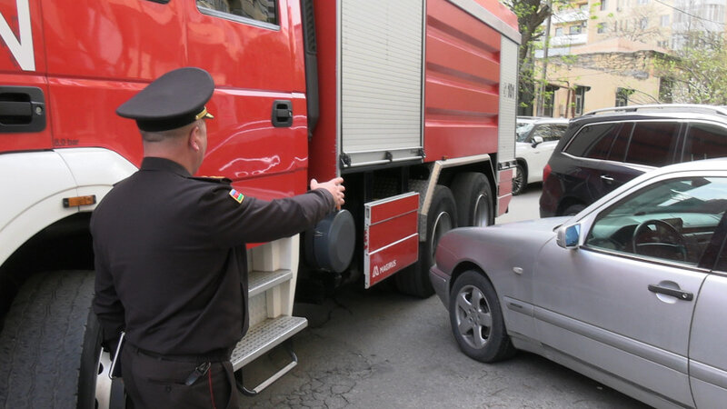 Fövqəladə Hallar Nazirliyi növbəti şərti yanğın təlimi keçirdi -