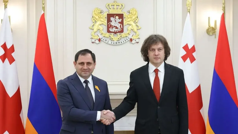 Gürcüstan Baş naziri Ermənistan müdafiə naziri ilə görüşdü
