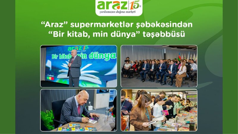“Araz” supermarketlər şəbəkəsindən “Bir kitab, min dünya” təşəbbüsü