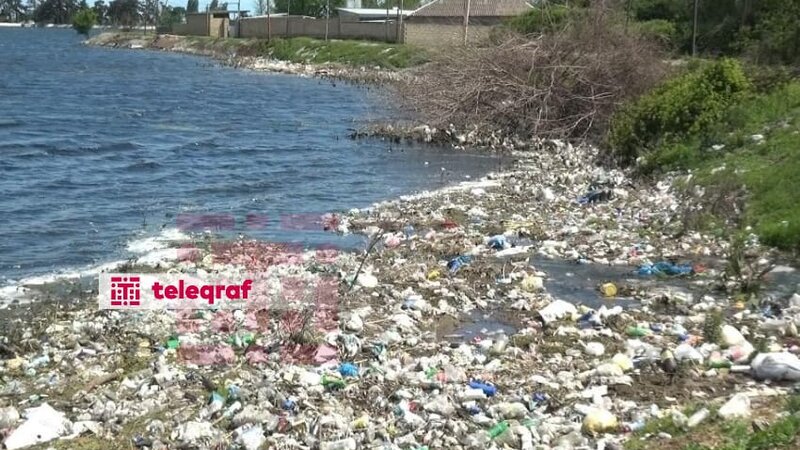 Bərdədə Zümürxan gölü zibilliyə çevrilib -