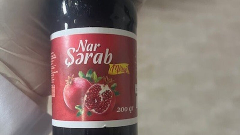 Bu müəssisədə mənşəyi bilinməyən nar şirəsindən istifadə edilirmiş