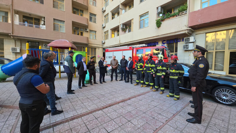 Fövqəladə Hallar Nazirliyi növbəti şərti yanğın təlimi keçirdi -