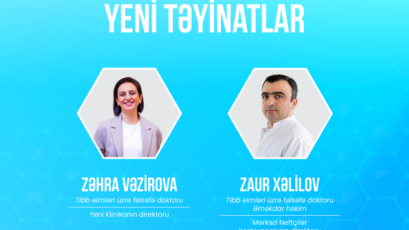 "Yeni Klinika" və daha üç tibb mərkəzinə rəhbər təyin olundu -