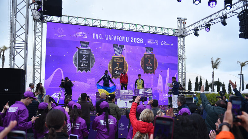 Heydər Əliyev Fondunun təşəbbüsü ilə keçirilən “Bakı Marafonu 2026”da mükafatlandırma mərasimi olub