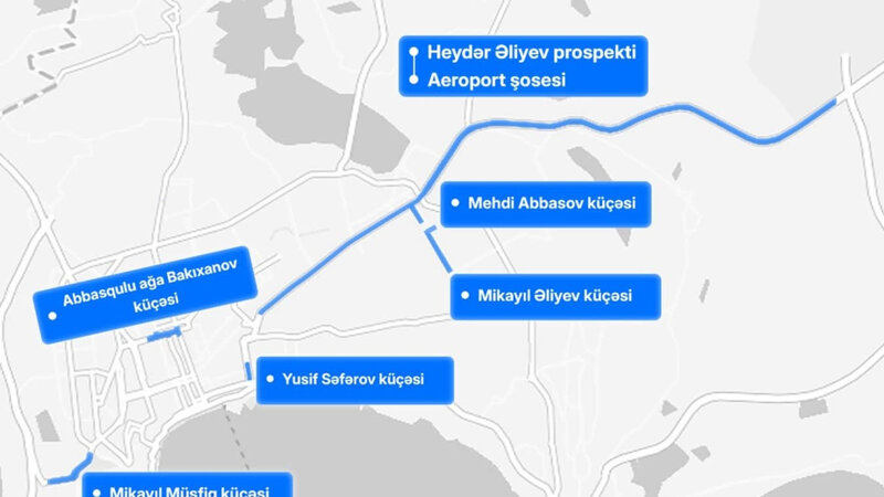 WUF13-lə bağlı Bakının bəzi küçə və prospektlərində xüsusi hərəkət zolaqları yaradılır