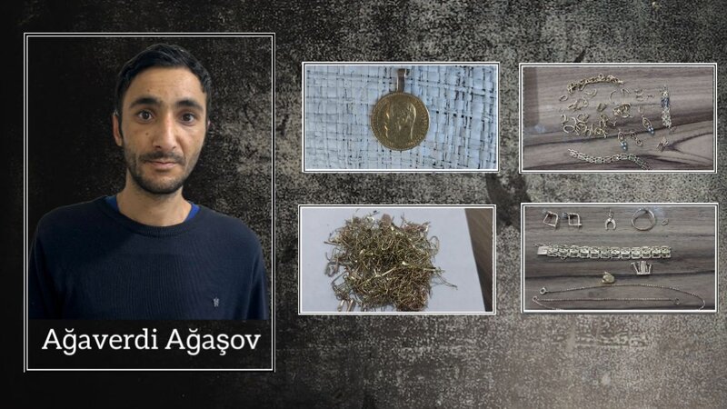 Neftçalada qızıl mağazasından oğurluq edən şəxs saxlanıldı