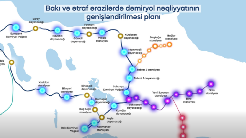 2030-cu ilədək Abşeron dairəvi dəmir yolunda stansiyaların sayı 40-a çatdırılacaq -