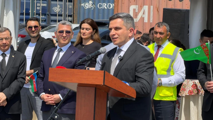 Bakı Limanında Türkmənistanda inşa olunan “Gadamly” quru yük gəmisinin qarşılanma mərasimi keçirildi