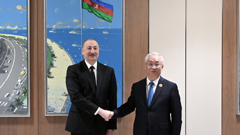 İlham Əliyev Çin Dövlət Şurasının Baş nazirinin müavinini qəbul etdi