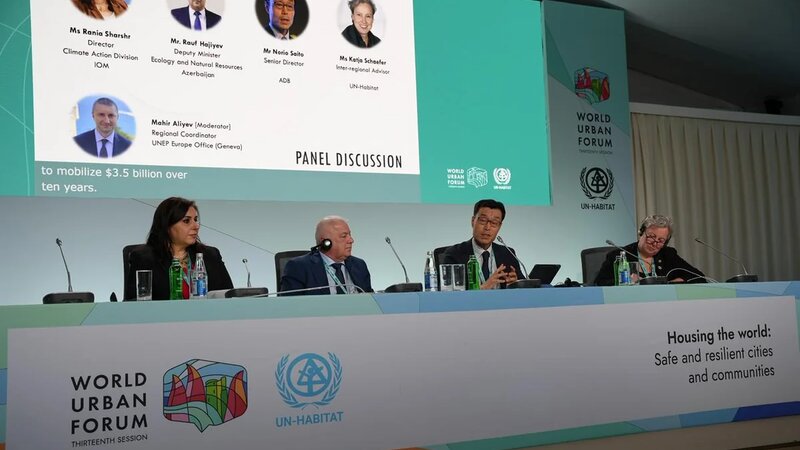 WUF13 çərçivəsində Xəzər regionunda iqlimə dayanıqlı şəhərlər və icmalar müzakirə olunub
