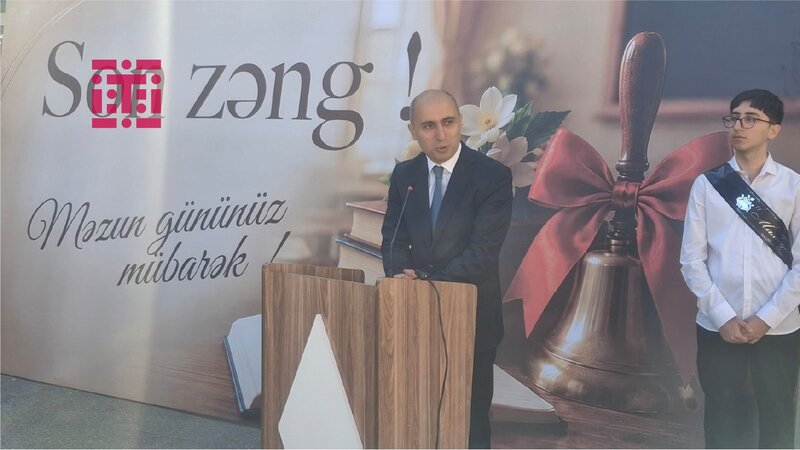 Emin Əmrullayev Gəncədə "Son zəng" mərasimində iştirak edir - VİDEO