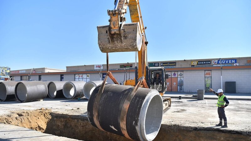 Xırdalanda yeni kanalizasiya kollektoru inşa edilir