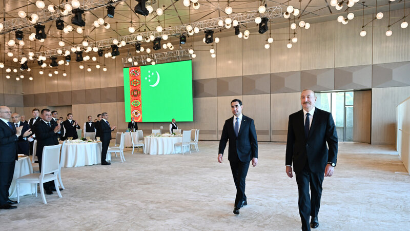 Prezident İlham Əliyevin adından Türkmənistan Prezidentinin şərəfinə ziyafət verilib -