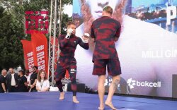 Bakıda UFC ulduzlarının açıq məşqi keçirildi -