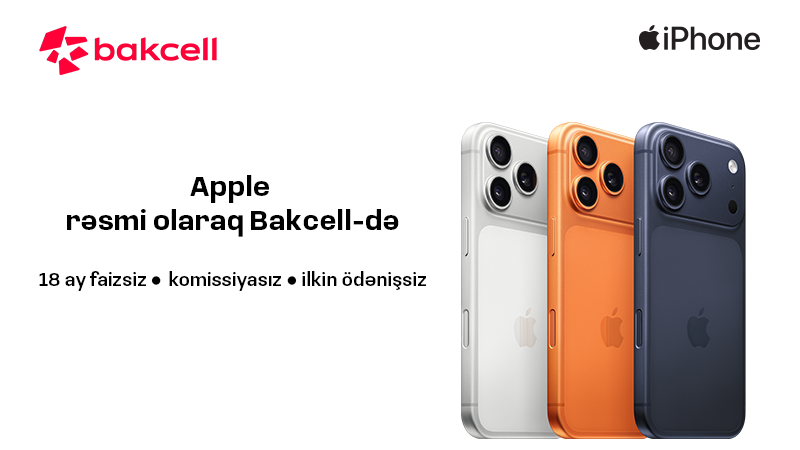 Apple məhsullarını rəsmi olaraq Bakcell Shop-da əldə et!