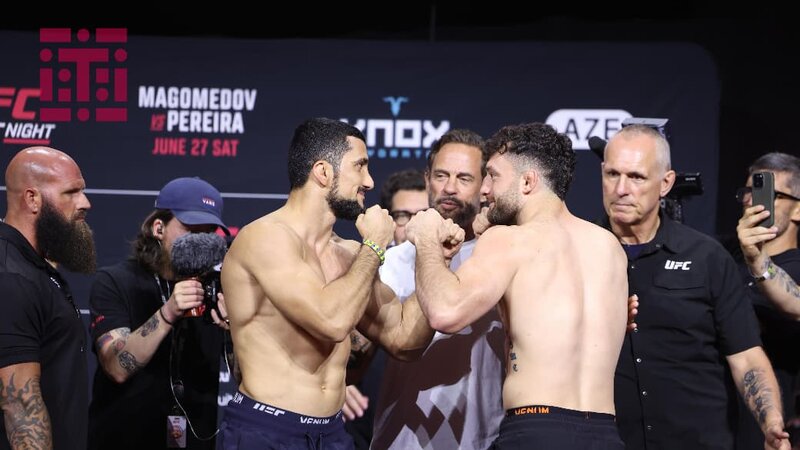 UFC döyüşçüləri Bakıda üz-üzə gəldi - FOTO