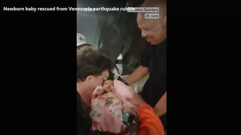 Venesuelada dağıntılar altından yeni doğulmuş körpə xilas edilib -