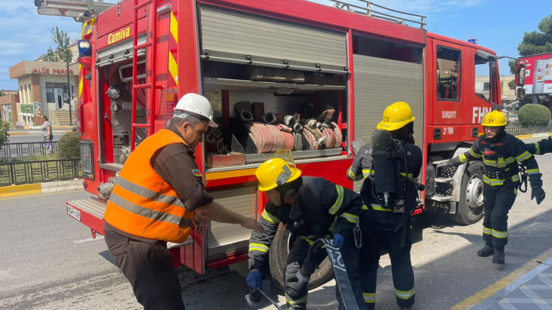 FHN-in Dövlət Yanğından Mühafizə Xidməti yanğın-taktiki təlim keçirib -