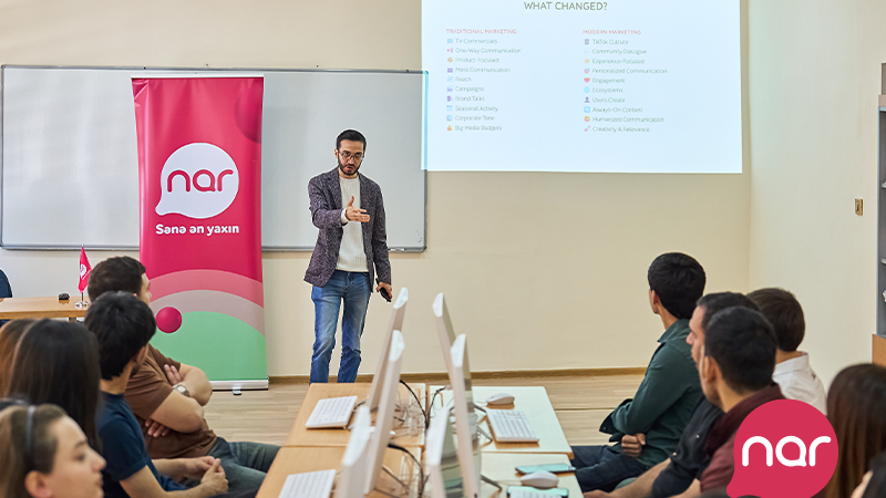 “Nar” Gəncədə tələbələr üçün marketinq və karyera təlimləri təşkil etdi