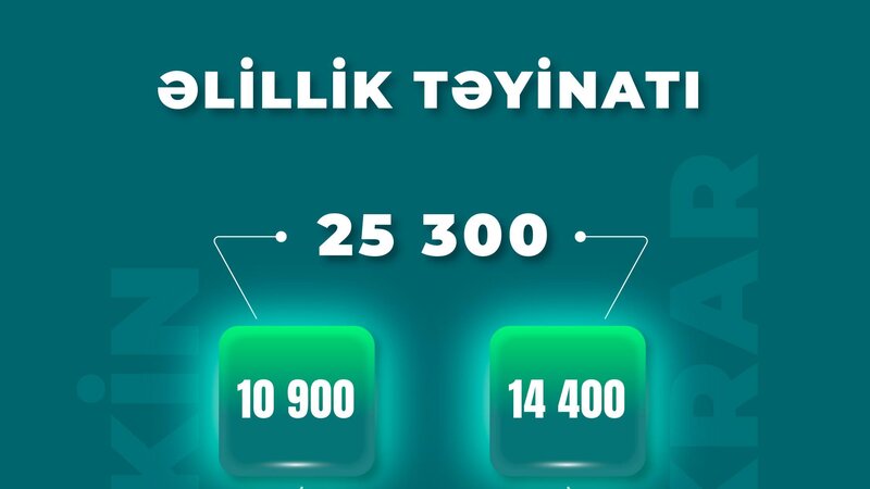 Birinci yarımildə 25,3 min şəxsə əlillik təyin olunub