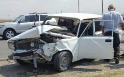 Goranboyda yol qəzasında üç nəfər xəsarət alıb -