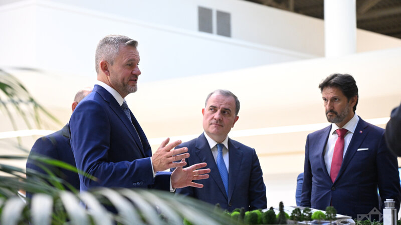 Slovakiya Prezidenti Füzuli aeroportundan təyyarə ilə Bakı şəhərinə yola düşüb