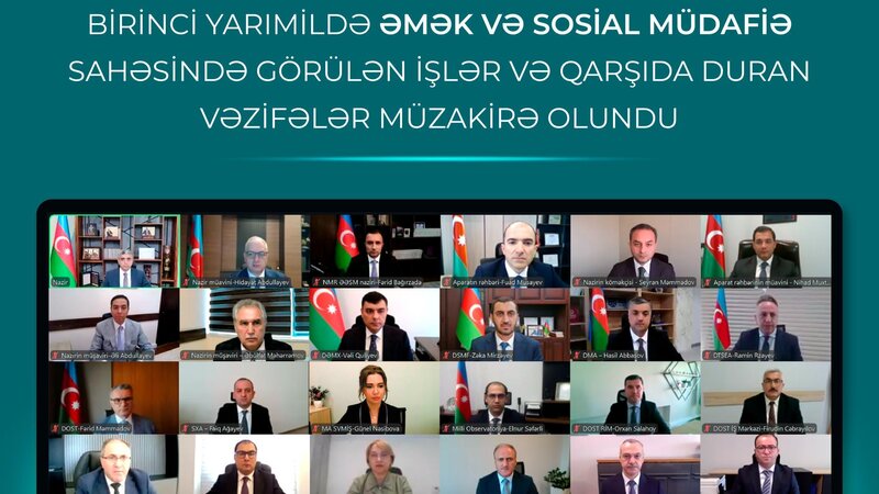 Sosial sahədə birinci yarımilin yekunları və qarşıda duran hədəflər açıqlanıb